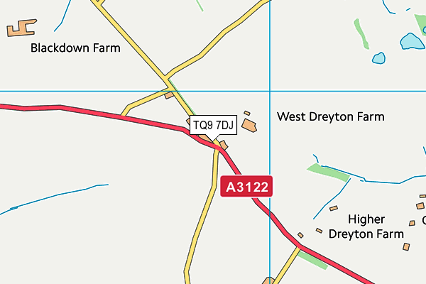 TQ9 7DJ map - OS VectorMap District (Ordnance Survey) TQ9 7DJ map - OS VectorMap District (Ordnance Survey)