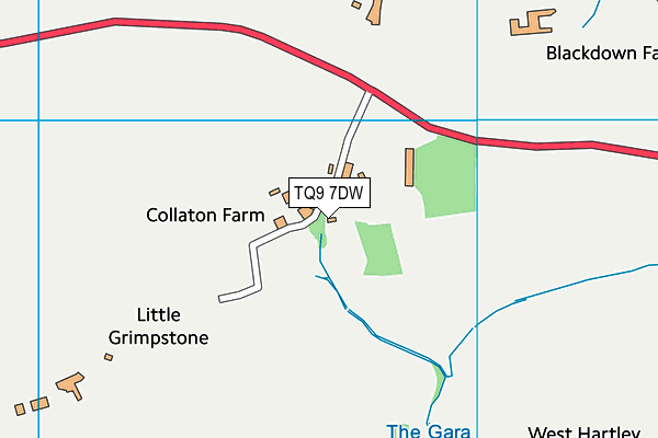 TQ9 7DW map - OS VectorMap District (Ordnance Survey)