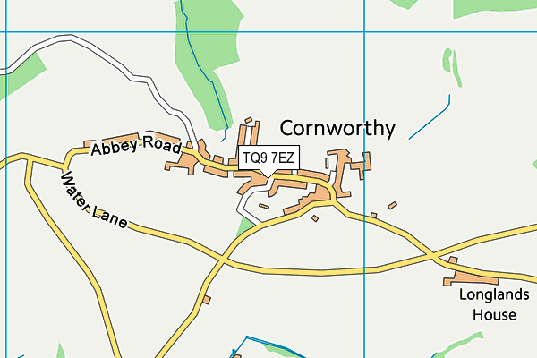 TQ9 7EZ map - OS VectorMap District (Ordnance Survey)