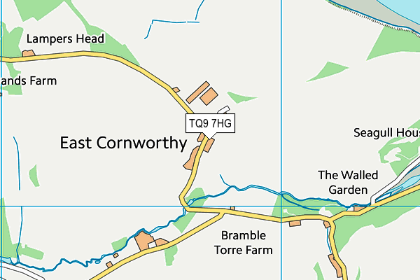 TQ9 7HG map - OS VectorMap District (Ordnance Survey)