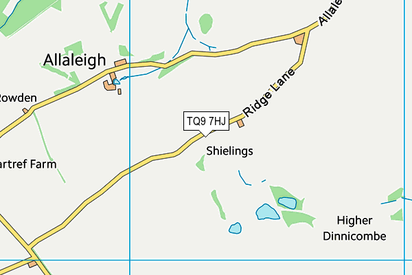 TQ9 7HJ map - OS VectorMap District (Ordnance Survey) TQ9 7HJ map - OS VectorMap District (Ordnance Survey)