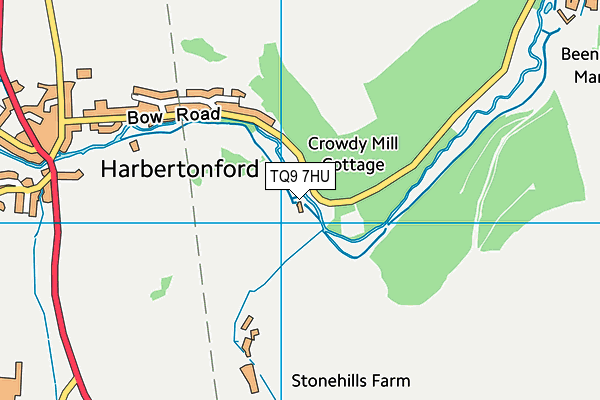 TQ9 7HU map - OS VectorMap District (Ordnance Survey)