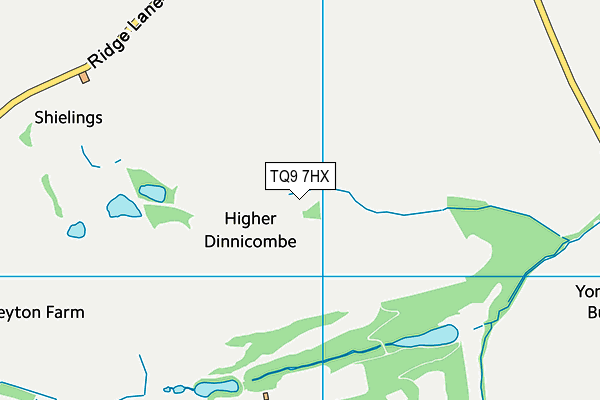 TQ9 7HX map - OS VectorMap District (Ordnance Survey)