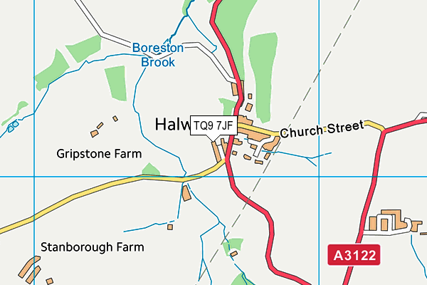 TQ9 7JF map - OS VectorMap District (Ordnance Survey) TQ9 7JF map - OS VectorMap District (Ordnance Survey)