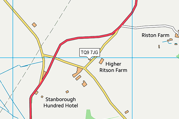 TQ9 7JG map - OS VectorMap District (Ordnance Survey)