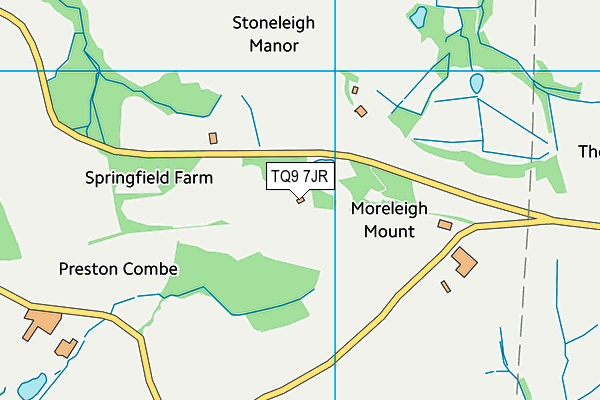 TQ9 7JR map - OS VectorMap District (Ordnance Survey) TQ9 7JR map - OS VectorMap District (Ordnance Survey)