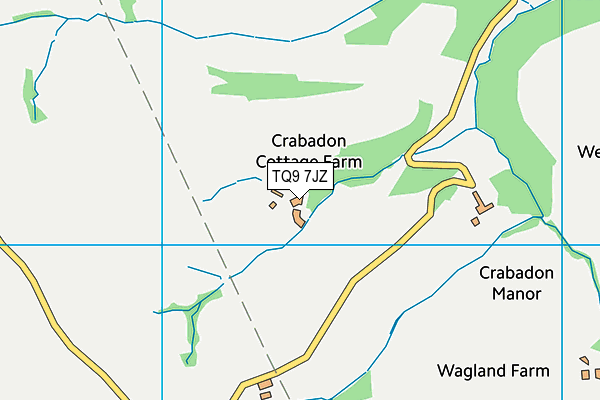 TQ9 7JZ map - OS VectorMap District (Ordnance Survey) TQ9 7JZ map - OS VectorMap District (Ordnance Survey)