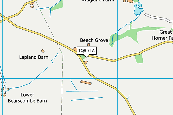 TQ9 7LA map - OS VectorMap District (Ordnance Survey) TQ9 7LA map - OS VectorMap District (Ordnance Survey)
