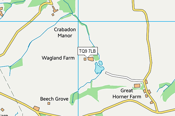 TQ9 7LB map - OS VectorMap District (Ordnance Survey)