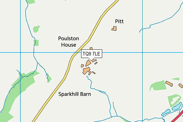 TQ9 7LE map - OS VectorMap District (Ordnance Survey) TQ9 7LE map - OS VectorMap District (Ordnance Survey)