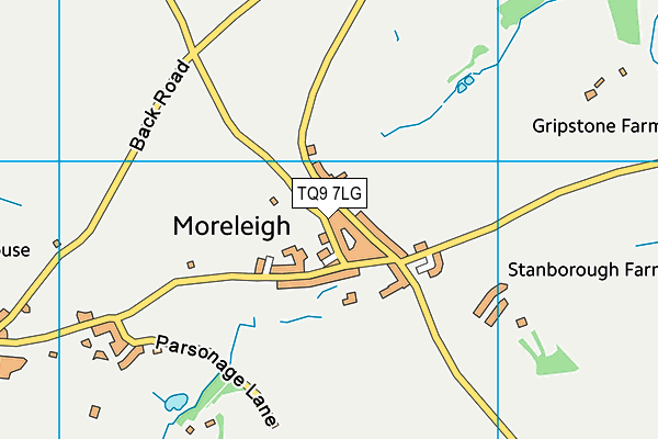 TQ9 7LG map - OS VectorMap District (Ordnance Survey) TQ9 7LG map - OS VectorMap District (Ordnance Survey)