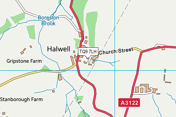 TQ9 7LH map - OS VectorMap District (Ordnance Survey) TQ9 7LH map - OS VectorMap District (Ordnance Survey)