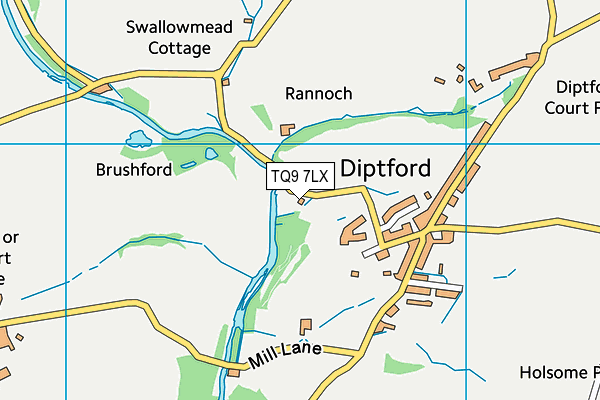 TQ9 7LX map - OS VectorMap District (Ordnance Survey) TQ9 7LX map - OS VectorMap District (Ordnance Survey)
