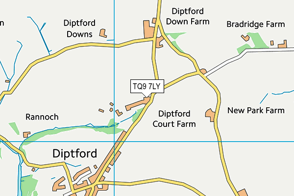 TQ9 7LY map - OS VectorMap District (Ordnance Survey) TQ9 7LY map - OS VectorMap District (Ordnance Survey)