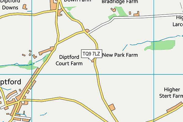 TQ9 7LZ map - OS VectorMap District (Ordnance Survey) TQ9 7LZ map - OS VectorMap District (Ordnance Survey)