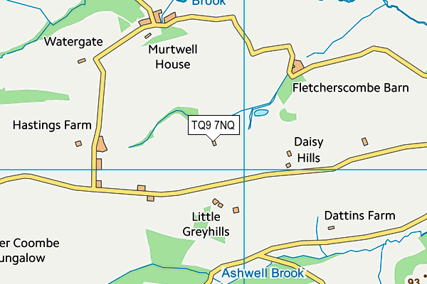 TQ9 7NQ map - OS VectorMap District (Ordnance Survey) TQ9 7NQ map - OS VectorMap District (Ordnance Survey)
