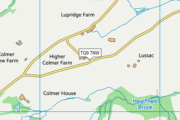 TQ9 7NW map - OS VectorMap District (Ordnance Survey) TQ9 7NW map - OS VectorMap District (Ordnance Survey)