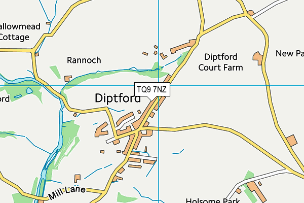 TQ9 7NZ map - OS VectorMap District (Ordnance Survey)