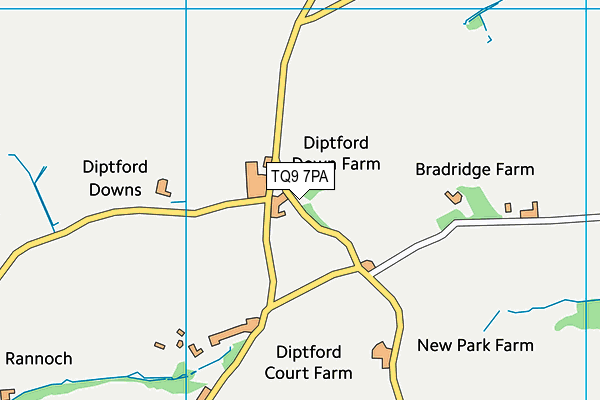 TQ9 7PA map - OS VectorMap District (Ordnance Survey) TQ9 7PA map - OS VectorMap District (Ordnance Survey)