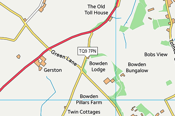 TQ9 7PN map - OS VectorMap District (Ordnance Survey) TQ9 7PN map - OS VectorMap District (Ordnance Survey)
