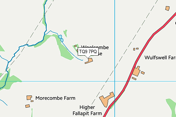 TQ9 7PQ map - OS VectorMap District (Ordnance Survey) TQ9 7PQ map - OS VectorMap District (Ordnance Survey)