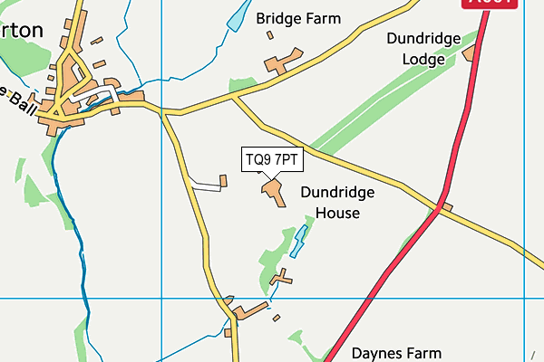TQ9 7PT map - OS VectorMap District (Ordnance Survey) TQ9 7PT map - OS VectorMap District (Ordnance Survey)