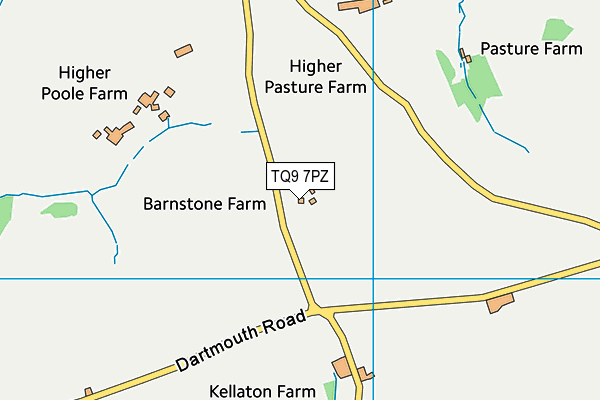 TQ9 7PZ map - OS VectorMap District (Ordnance Survey) TQ9 7PZ map - OS VectorMap District (Ordnance Survey)