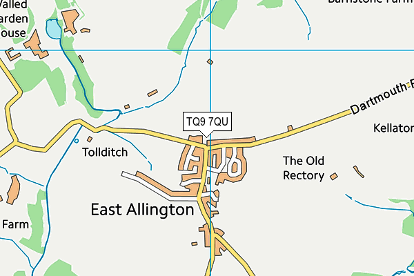TQ9 7QU map - OS VectorMap District (Ordnance Survey) TQ9 7QU map - OS VectorMap District (Ordnance Survey)