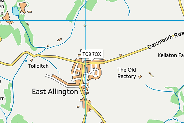 TQ9 7QX map - OS VectorMap District (Ordnance Survey) TQ9 7QX map - OS VectorMap District (Ordnance Survey)