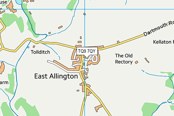 TQ9 7QY map - OS VectorMap District (Ordnance Survey)