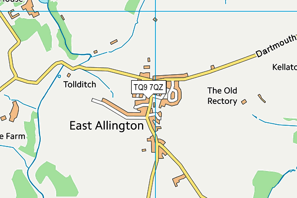 TQ9 7QZ map - OS VectorMap District (Ordnance Survey) TQ9 7QZ map - OS VectorMap District (Ordnance Survey)