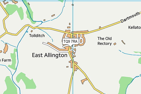 TQ9 7RA map - OS VectorMap District (Ordnance Survey) TQ9 7RA map - OS VectorMap District (Ordnance Survey)