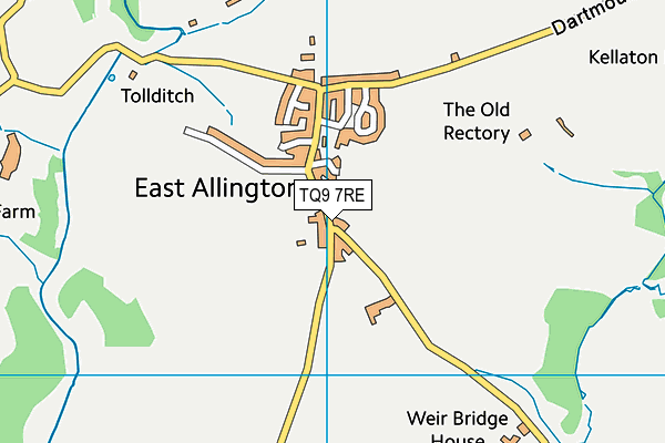 TQ9 7RE map - OS VectorMap District (Ordnance Survey) TQ9 7RE map - OS VectorMap District (Ordnance Survey)