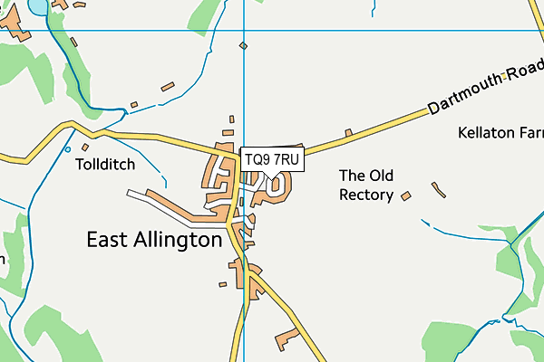 TQ9 7RU map - OS VectorMap District (Ordnance Survey) TQ9 7RU map - OS VectorMap District (Ordnance Survey)