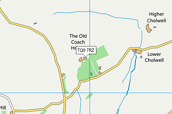 TQ9 7RZ map - OS VectorMap District (Ordnance Survey) TQ9 7RZ map - OS VectorMap District (Ordnance Survey)