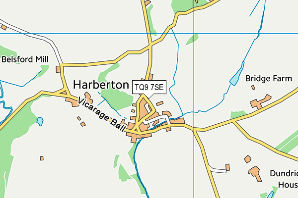 TQ9 7SE map - OS VectorMap District (Ordnance Survey)