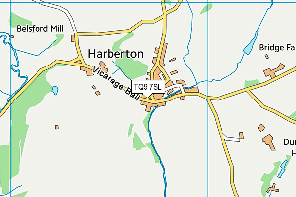 TQ9 7SL map - OS VectorMap District (Ordnance Survey) TQ9 7SL map - OS VectorMap District (Ordnance Survey)