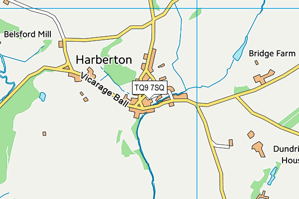 TQ9 7SQ map - OS VectorMap District (Ordnance Survey)
