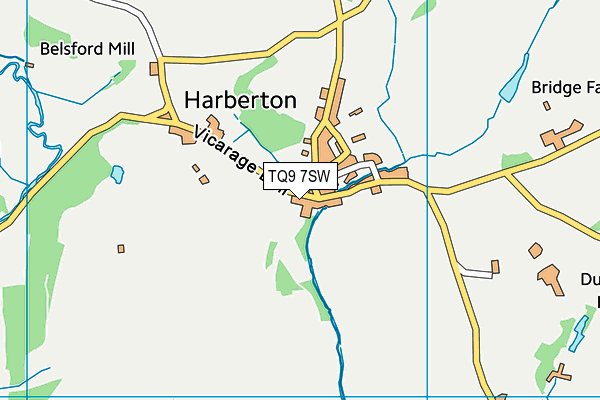TQ9 7SW map - OS VectorMap District (Ordnance Survey) TQ9 7SW map - OS VectorMap District (Ordnance Survey)