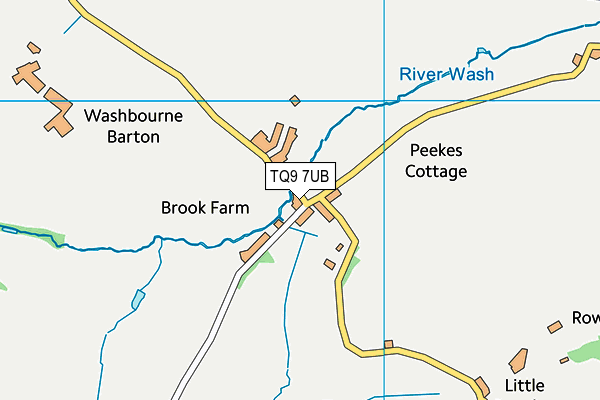 TQ9 7UB map - OS VectorMap District (Ordnance Survey) TQ9 7UB map - OS VectorMap District (Ordnance Survey)