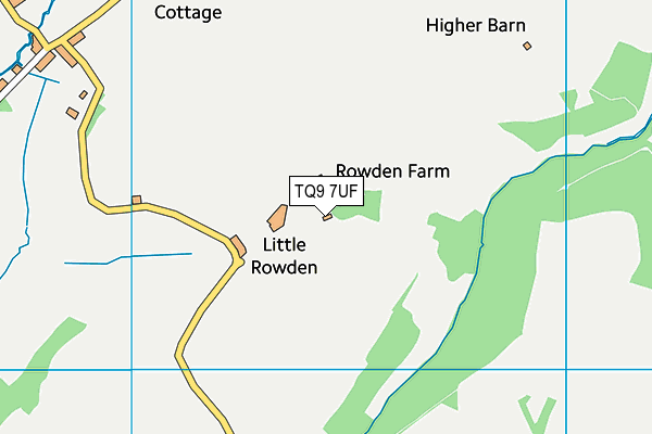 TQ9 7UF map - OS VectorMap District (Ordnance Survey)