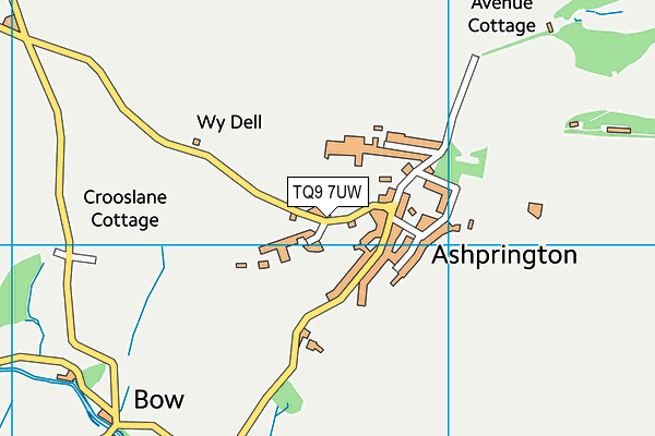 TQ9 7UW map - OS VectorMap District (Ordnance Survey) TQ9 7UW map - OS VectorMap District (Ordnance Survey)