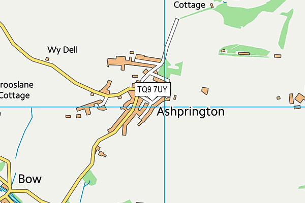 TQ9 7UY map - OS VectorMap District (Ordnance Survey) TQ9 7UY map - OS VectorMap District (Ordnance Survey)