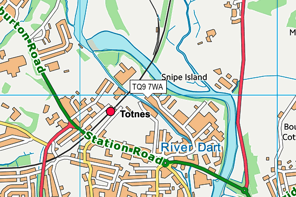 TQ9 7WA map - OS VectorMap District (Ordnance Survey) TQ9 7WA map - OS VectorMap District (Ordnance Survey)