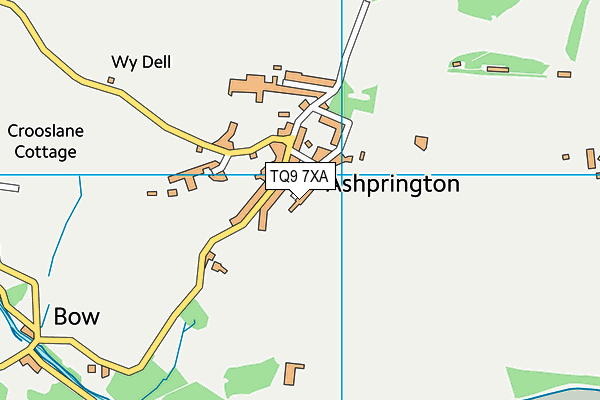 TQ9 7XA map - OS VectorMap District (Ordnance Survey)