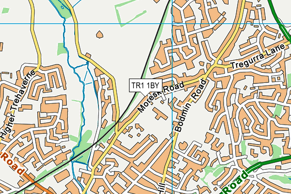 TR1 1BY map - OS VectorMap District (Ordnance Survey) TR1 1BY map - OS VectorMap District (Ordnance Survey)