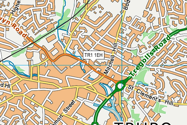 TR1 1EH map - OS VectorMap District (Ordnance Survey) TR1 1EH map - OS VectorMap District (Ordnance Survey)