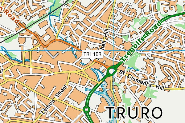 TR1 1ER map - OS VectorMap District (Ordnance Survey) TR1 1ER map - OS VectorMap District (Ordnance Survey)