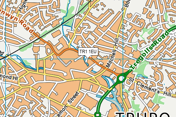TR1 1EU map - OS VectorMap District (Ordnance Survey) TR1 1EU map - OS VectorMap District (Ordnance Survey)
