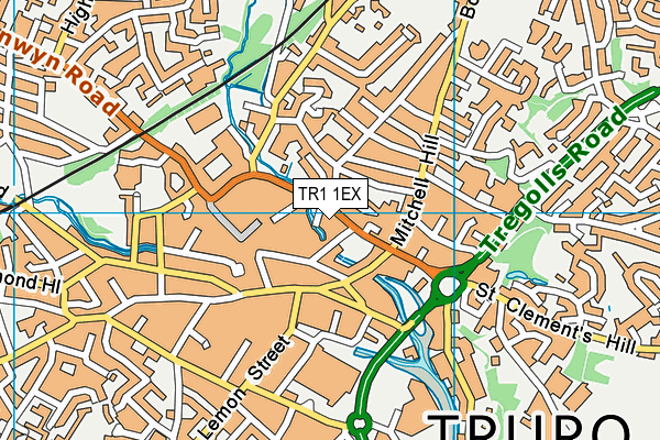 TR1 1EX map - OS VectorMap District (Ordnance Survey) TR1 1EX map - OS VectorMap District (Ordnance Survey)